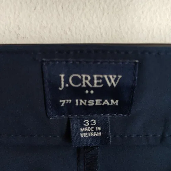 Men's SZ 33 J Crew Factory Navy Short - Picture 3 of 3